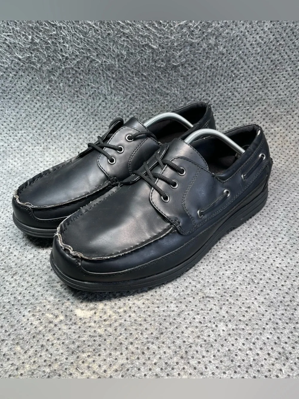 Safe T Step Black Leather Wide Shoes Size 13 Men’s